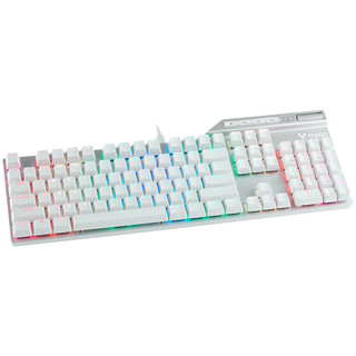 RAPOO 雷柏 V700 DIY 104键 有线机械键盘 白色 快银轴 RGB