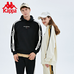 背靠背 Kappa卡帕串标套头帽衫新款情侣运动卫衣秋薄绒外套K0CY2MT21D
