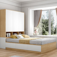 宜森缘 床 衣柜床榻榻米一体小户型省空间多功能落地储物床衣帽间带衣柜大床 单储物床 1200mm*1900mm