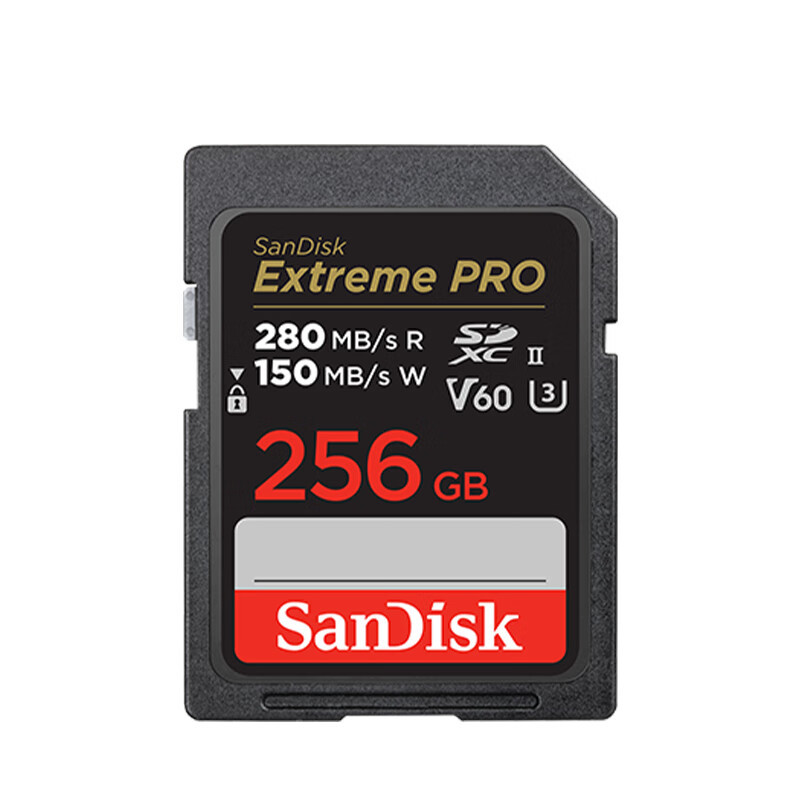 PLUS会员：SanDisk 闪迪 Extreme PRO SD存储卡 256GB（UHS-II、V60、U3）