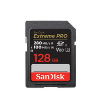 SanDisk 闪迪 Extreme PRO SD存储卡 128GB（UHS-II、V60、U3）