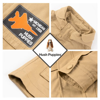 暇步士（Hush Puppies）童装女童男童风衣春秋季中大童卡儿童宽松舒适外套 藏蓝(男童) 160cm