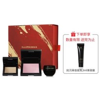 ILLAMASQUA 全明星限定礼盒（新版炫色腮红#Katie 牛奶粉 11g+高光#OMG 香槟金 3.2g+保湿妆前乳7ml+赠妆前乳3ml）