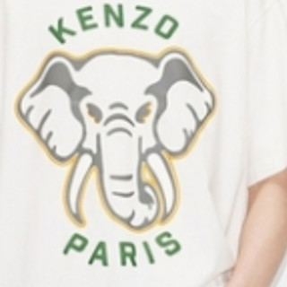 KENZO 凯卓 男女款圆领短袖T恤 FD65TS0064SG 米白色 L
