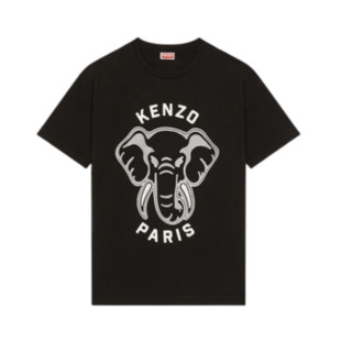 KENZO 凯卓 男女款圆领短袖T恤 FD65TS0064SG 黑色 XXXL