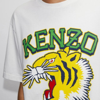 KENZO 凯卓 男女款圆领短袖T恤 FD65TS0084SG 米白色 XL