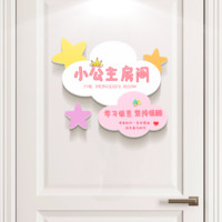 小公主房间装饰布置门贴挂牌 女孩儿童房创意卧室门墙面墙贴门牌
