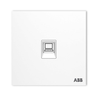 ABB 开关插座面板 86型一位网线宽带电脑插座 盈致系列 白色 CA331
