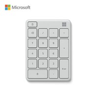 Microsoft 微软 蓝牙数字键盘 冰川灰 | 蓝牙键盘 纤薄便携 自定设置 3屏切换 无线办公键盘