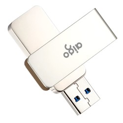 aigo 爱国者 U330 USB 3.0 旋转U盘 银色 64GB USB-A