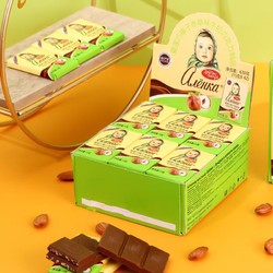 Alenka chocolate 爱莲巧榛子香草味牛奶巧克力15g*42俄罗斯进口大头娃娃巧克力