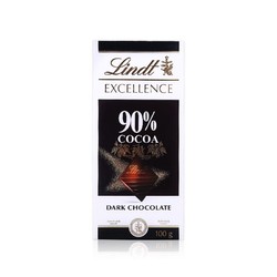 Lindt 瑞士莲 EXCELLENCE特醇 90%黑巧克力 100g 排装