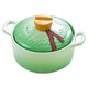 PLUS会员：YOSHINA 吉奈 陶瓷砂锅 2.2L 苹果绿