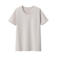 MUJI 無印良品 女士圆领短袖T恤 BBA13A0S 浅银灰色 XS