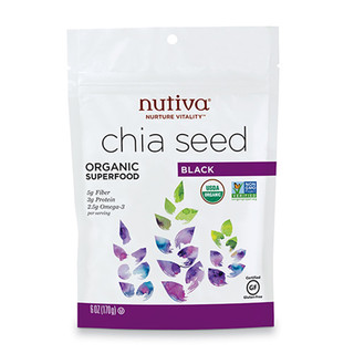 NUTIVA有机黑奇亚籽 美国原装进口chia seeds即食冲调营养代餐 340g