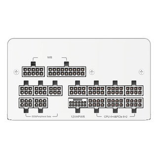 aigo 爱国者 电竞ES1250W ATX3.0 金牌（90%）全模组ATX电源 1250W 白色