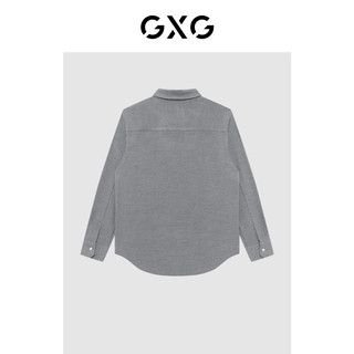 GXG 奥莱 21年冬季新品商场同款灰白系系列浅灰色衬衫