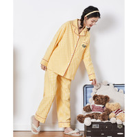 TONLION 唐狮 [1折价69.9元]唐狮秋冬装新款长袖睡衣女格子爱外穿家居服
