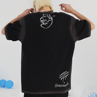 SuaMoment 蓝精灵联名系列 男女款圆领短袖T恤 021X140