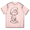 SuaMoment 蓝精灵联名系列 男女款圆领短袖T恤 021X140 粉色 M