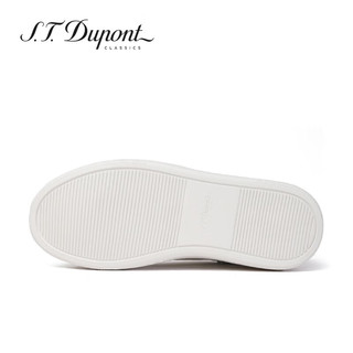 S.T.Dupont都彭男士真皮透气德训鞋运动板鞋男士休闲鞋夏季L32165102 白色/灰色 41欧码