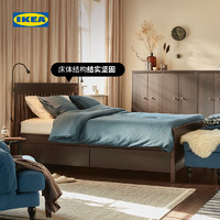 IKEA宜家IDANAS宜达奈带储物木质床架欧式简约时尚小户型轻奢主卧