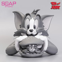 SOAP STUDIO 猫和老鼠动画灰色汉堡半胸像冬季限定版潮玩手办礼品
