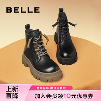 抖音超值购：BeLLE 百丽 马丁靴女冬季女鞋新款商场英伦风加绒时尚短靴Y8W1DDD2