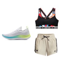 安德玛 女款运动跑鞋+运动短裤+运动内衣