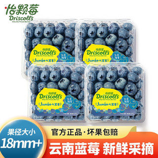 怡颗莓 Driscoll's怡颗莓云南蓝莓125g/盒 大果4盒