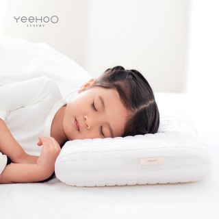 YeeHoO 英氏 乐享（YeeHoO LUXURY）婴儿儿童枕头定型透气宝宝枕可水洗正反双感面料呼吸枕 礼袋装（可水洗 科学护颈） 50