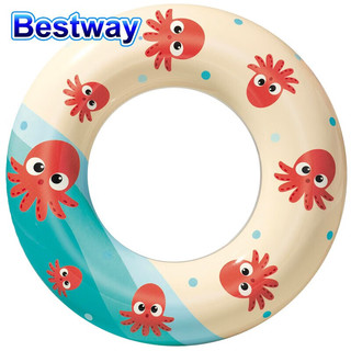 BESTWAY 百适乐 儿童游泳圈 男孩女孩救生圈宝宝浮圈腋下圈3-6岁 章鱼内径24cm外径61cm 36014