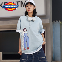 抖音超值购：Dickies 帝客 夏季男子透气时尚潮流印花运动休闲圆领T恤 DK009051B701