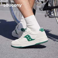 抖音超值购：saucony 索康尼 Cross JZ板鞋潮流休闲运动鞋百搭低帮小白鞋子