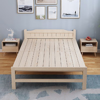 SHULIANG 曙亮家具 实木床折叠床家用午休简易儿童床双人床出租房经济型单人床木板床