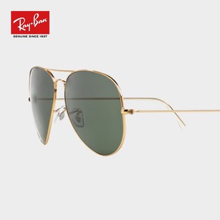 Ray-Ban 雷朋 RayBan）雷朋飞行员系列0RB3026 L2846金色镜框绿色镜片 尺寸62