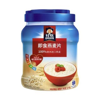 QUAKER 桂格 健康纯燕麦片 即食燕麦片 经典原味 1kg*2罐