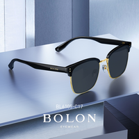 抖音超值购：BOLON 暴龙 眼镜偏光太阳镜复古时尚个性方框墨镜潮流男半框BL6105