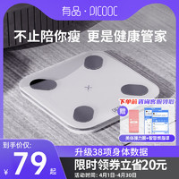 PICOOC 有品 体脂秤智能健康家用精准充电体重秤体重计人体秤专业小型男女生测脂肪减肥picooc电子称电子磅迷你体脂称