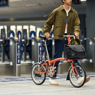 日本直邮BROMPTON小布折叠自行车S2L可折叠简易收纳快折S把2速 黑绿色 S2L