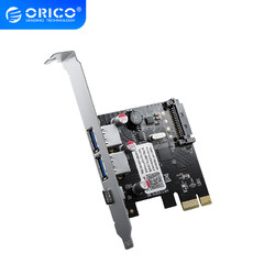 ORICO 奧?？?USB3.0擴展卡Pci-E轉 USB3.0/Type-c轉換器擴展卡獨立供電 2A1C