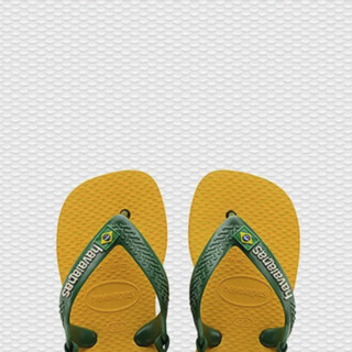 Havaianas 哈瓦那 男女童通用人字拖鞋 4140577-1652 巴西黄 20码