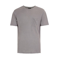 男士潮流经典舒适透气圆领短袖T恤 M 暗灰色