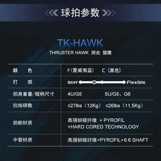 VICTOR 威克多 小隼 羽毛球拍 TK-HAWK