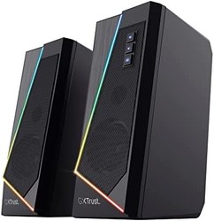 Trust 楚斯特 PC GXT 609 Zoxa 游戏音箱 扬声器套装 6 种不同的 RGB 照明模式 USB 供电 12W PC/笔记本电脑 黑色