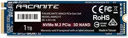未使用に近いARCANITE SSD 1TB PCIe Gen-
