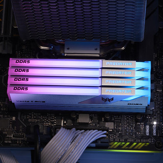 PREDATOR 宏碁掠夺者 64G(32G×2)套装 DDR5 6000频率 Vesta II 炫光星舰RGB灯条(C30) 星光银