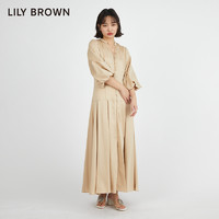 Lily Brown 2021早春新品 V领泡泡袖斑马纹连衣裙LWFO211011