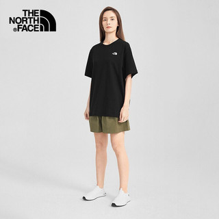 北面（TheNorthFace）短袖T恤男春夏户外休闲圆领透气印花棉质半袖 JK3/黑色 XXL/185(尺码偏小)