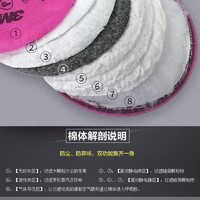 3M 防尘滤棉搭配7502 P100过滤级别 活性炭 防有机蒸气异味  2097CN防尘滤棉(2片/包)